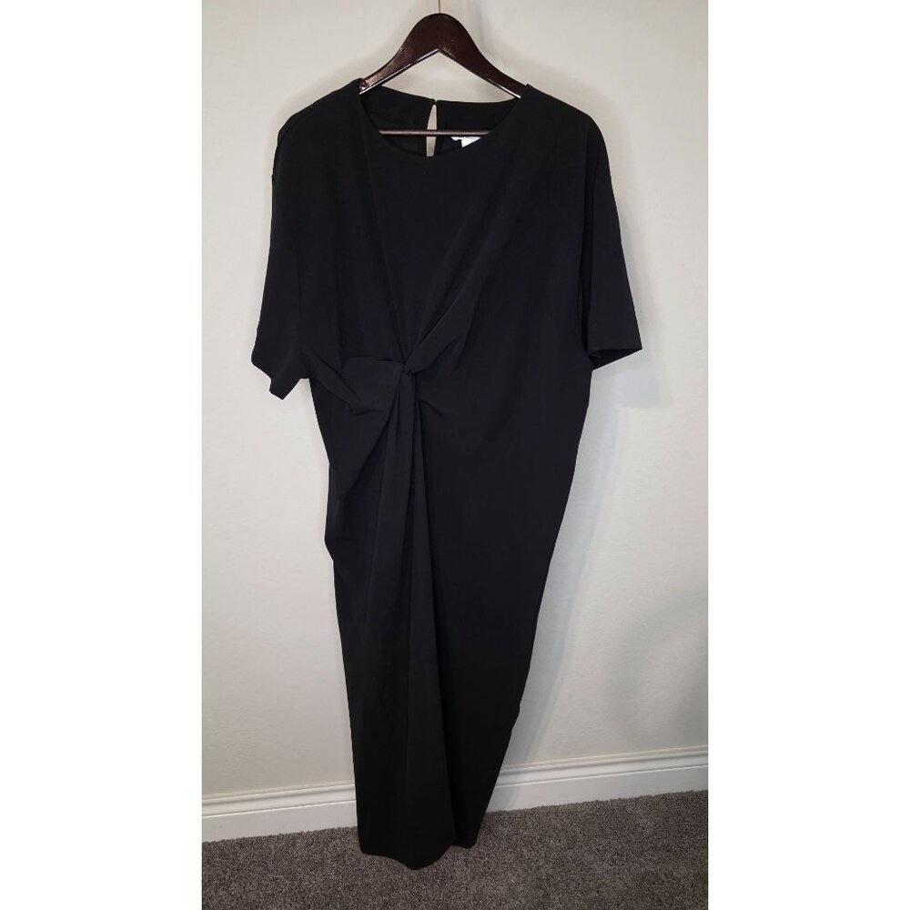 H&M MAMA Black Knot Front Maternity Dress XL NWT